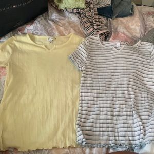 two ribbed tees